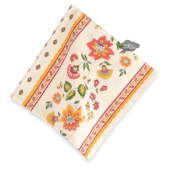 Le Cluny French Linens Fayence Cream French Cotton Napkin By Le Cluny