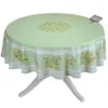70" Round Clos Des Oliviers Green French Tablecloths By L'Ensoleillade