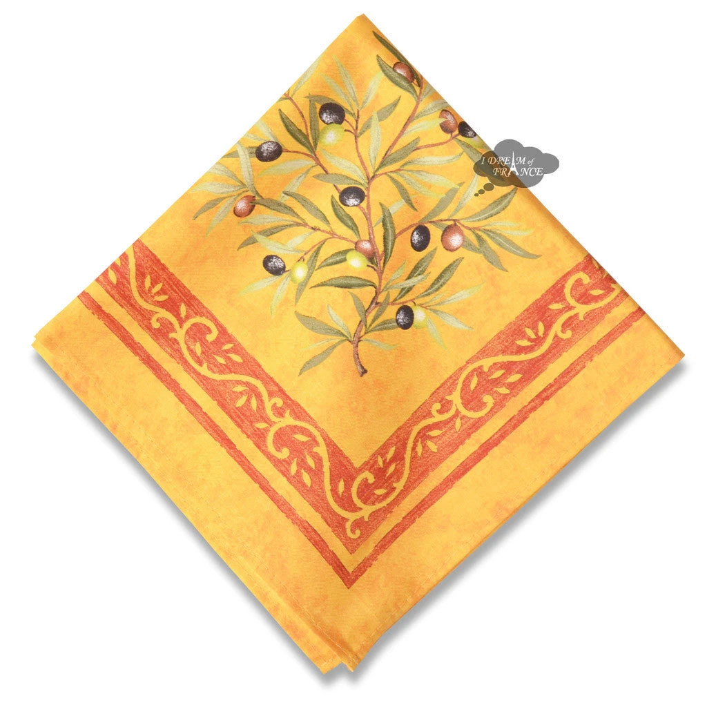 Table Linens Clos Des Oliviers Yellow Provence Cotton Napkin By L'Ensoleillade
