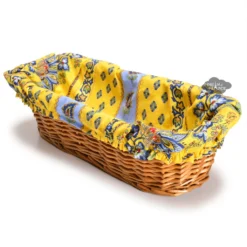 Le Cluny French Linens Lisa Yellow French Baguette Basket With Removable Liner By Le Cluny