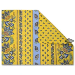 Le Cluny French Linens Lisa Yellow Acrylic-Coated Cotton Reversible Placemat By Le Cluny Table Linens