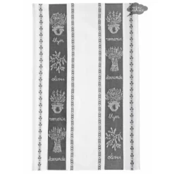 Kitchen St Remy Black Jacquard French Dish Towel By Coucke