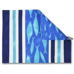 Le Cluny French Linens Fishy Fish Acrylic-Coated Cotton Reversible Placemat By Le Cluny