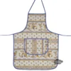 Aprons & Pot Holders Moustiers Blue & Cream Kitchen Apron By Tissus Toselli