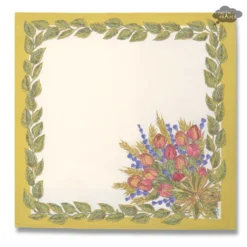 Table Linens Roses And Lavender Provence Cotton Napkin By Tissus Toselli