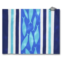 Le Cluny French Linens Fishy Fish Acrylic-Coated Cotton Reversible Placemat By Le Cluny