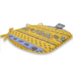 Le Cluny French Linens Lisa Yellow Coated French Style Chair Pad By Le Cluny Table Linens