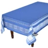 62" Square Callas Blue French Cotton Jacquard Tablecloth By L'Ensoleillade Table Linens