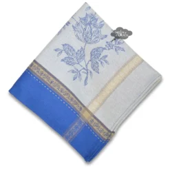Caprice Blue French Cotton Jacquard Napkin By L'Ensoleillade