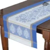 20x58" Caprice Blue Jacquard Cotton Table Runner By L'Ensoleillade Table Linens