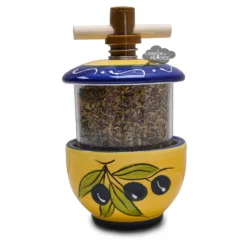 Terres Et Couleurs Kitchen Ceramic Mill With Herbes De Provence - Olives Blue