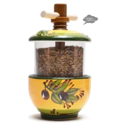 Terres Et Couleurs Kitchen Ceramic Mill With Herbes De Provence - Olives Green