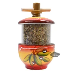 Terres Et Couleurs Kitchen Ceramic Mill With Herbes De Provence - Olives Red