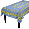 Provence Imports Citrus Blue French Provencal Polyester Tablecloth - 59x92" Rectangular Table Linens