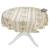 58" Round Clos Des Oliviers Cream Tablecloth By L'ensoleillade