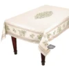 60x78" Rect Clos Des Oliviers Cream Acrylic-Coated Cotton Tablecloth By L'Ensoleillade Table Linens