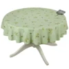 58" Round Clos Des Oliviers Green All-Over Tablecloth By L'ensoleillade