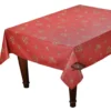 60x138" Rectangular Clos Des Oliviers Red All-Over Acrylic-Coated Cotton Tablecloth By L'Ensoleillade