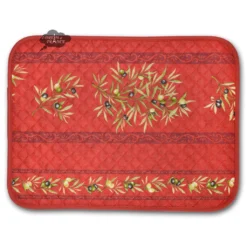 L'Ensoleillade Clos Des Oliviers Red Cotton Quilted Placemats