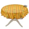 58" Round Clos Des Oliviers Yellow Tablecloth By L'ensoleillade Table Linens
