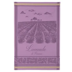 Kitchen Lavender Fields (Champs De Lavande) French Jacquard Dish Towel By Coucke