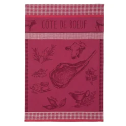 Kitchen Prime Rib (Cote De Boeuf) French Jacquard Cotton Dish Towel By Coucke