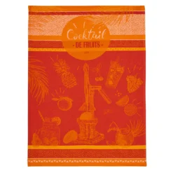 Kitchen Fruit Cocktail French Jacquard Cotton Dish Towel By Coucke