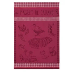 Duck Breast (Magret De Canard) French Jacquard Cotton Dish Towel By Coucke Kitchen
