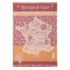 Red Wines Of France (Vins Rouges De France) French Jacquard Cotton Dish Towel By Coucke
