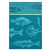 Kitchen Shoal Of Fish (Banc De Poisson) French Jacquard Dish Towel By Coucke