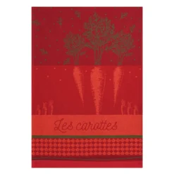Carottes Du Potager French Jacquard Dish Towel By Coucke