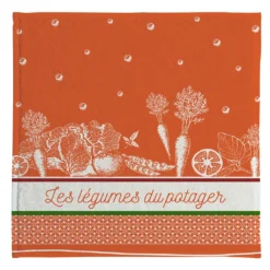 Vegetables Of The Garden (Legumes Du Potager) Terry Square Towel By Coucke