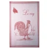 Kitchen Le Coq (Rooster) French Jacquard Dish Towel By Coucke