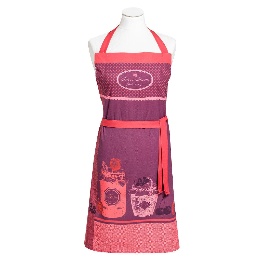 Red Fruit Jam (Confiture Fruits Rouges) Cotton Kitchen Apron By Coucke