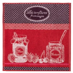 Confiture Fruits Rouge (Red Fruit Jam) Terry Square Towel By Coucke Kitchen