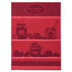 Kitchen Red Fruit Jam (Confiture Fruits Rouge) French Jacquard Dish Towel By Coucke