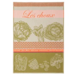 Kitchen Cabbage (Choux) French Jacquard Dish Towel By Coucke
