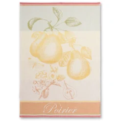 Pear Tree (Poirier) French Jacquard Dish Towel By Coucke Kitchen