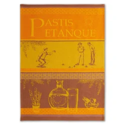 Kitchen Pastis Petanque Provence French Jacquard Dish Towel By Coucke