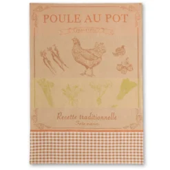 Poule Au Pot French Jacquard Dish Towel By Coucke Kitchen