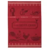 Fresh Eggs (Les Oeufs Frais ) French Jacquard Dish Towel By Coucke