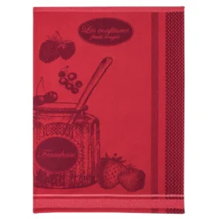 Kitchen Jam Jar (Pot De Confiture) French Jacquard Dish Towel By Coucke