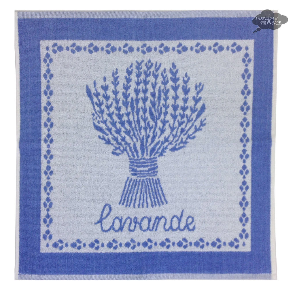 Kitchen Lavande Blue Terry Square Towel By Coucke