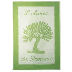 Kitchen L'Olivier De Provence Amande French Jacquard Dish Towel By Coucke