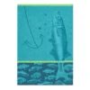 Kitchen Fish (Poissons) French Jacquard Dish Towel By Coucke
