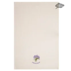 Towels Lavender Cream Waffle Weave Kitchen Towel By Tissus Toselli