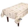 60x120" Rect Clos Des Oliviers Cream Acrylic-Coated Cotton Tablecloth By L'Ensoleillade Table Linens