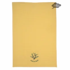 Olives Yellow Waffle Weave Kitchen Towel By Tissus Toselli
