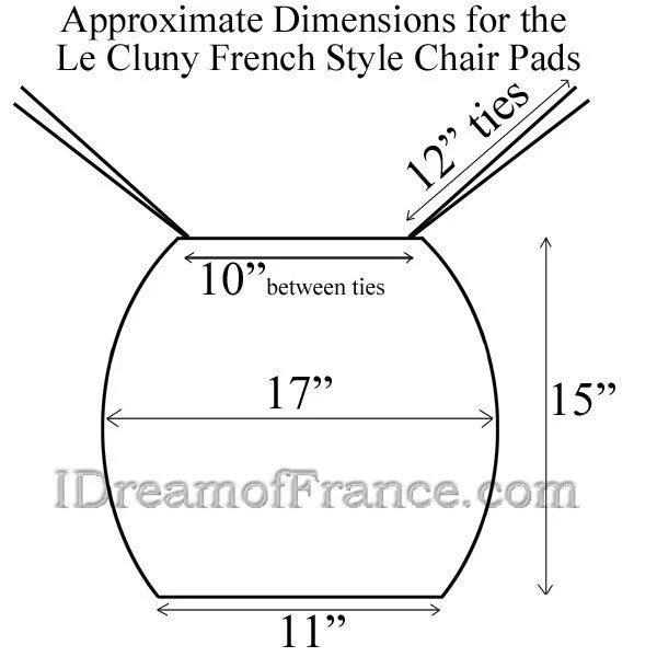 Le Cluny French Linens Lisa Blue Coated French Style Chair Pad By Le Cluny