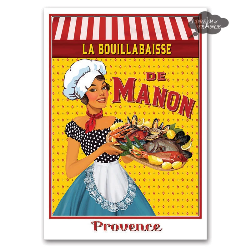 La Bouillabaisse French Cotton Kitchen Towel By L'Ensoleillade